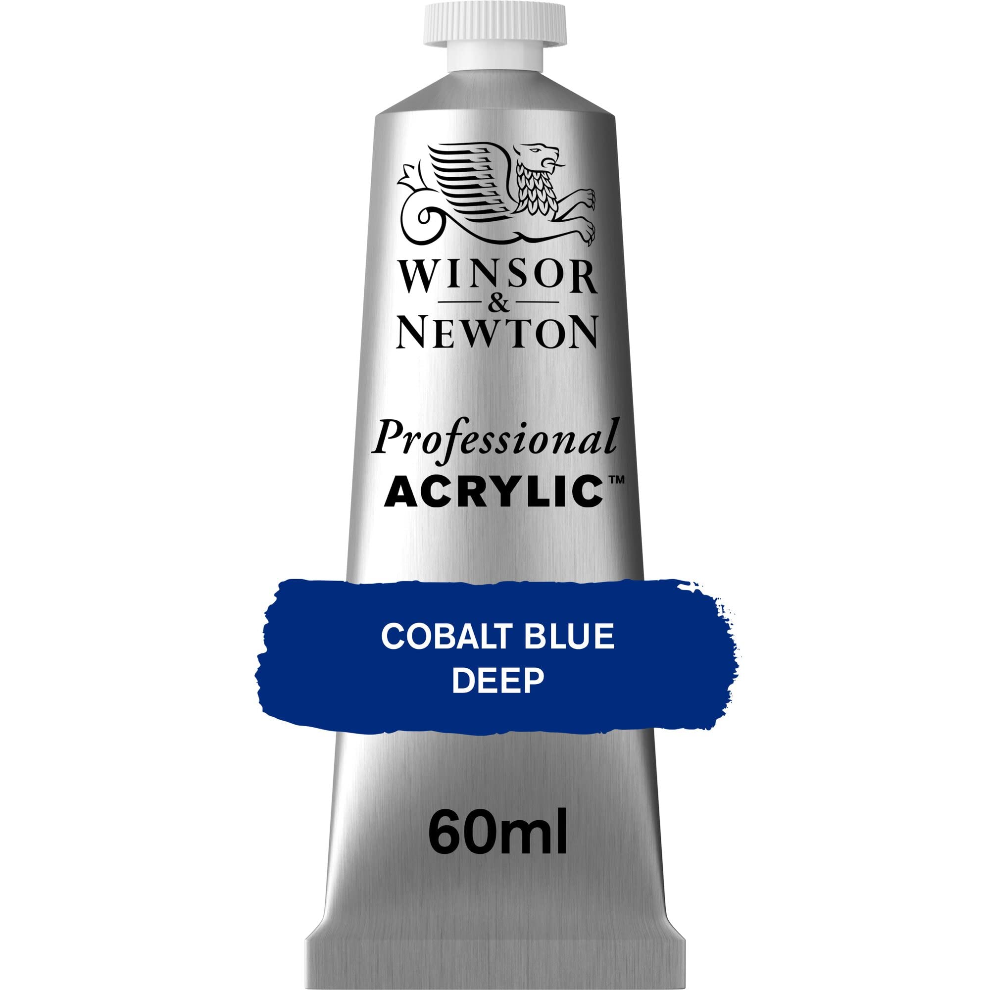 Winsor & Newton 8840466 Professional Acrylfarbe in Künstlerqualität, hohe Farbbrillanz & Deckkraft, Archivqualität, 60ml Tube - Kobaltblau Dunkel