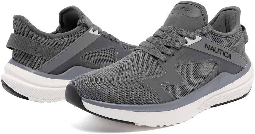 Nautica Men’s Lightweight Casual Athletic Lace‑Up Sneakers – Breathable Knit & Vegan Leather Upper, Cushioned Insole & Rubber Outsole, All‑Day Comfort Walking Shoes - Theodoor - Image 6