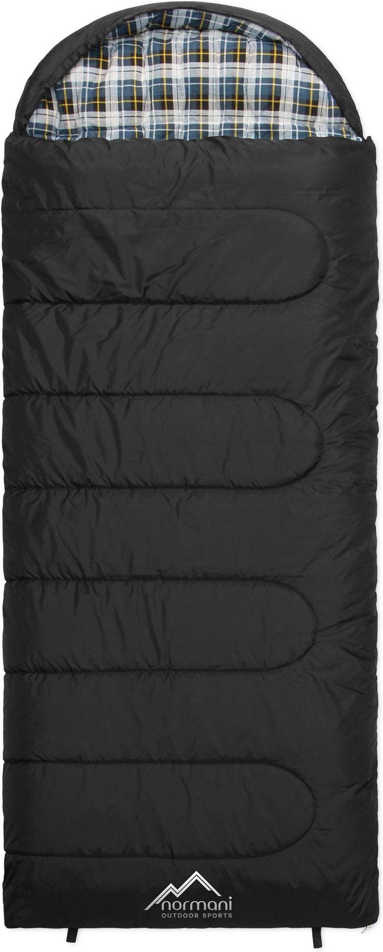 normani 4-in-1-Funktion Extrem Outdoor Schlafsack 'Antarctica' aus Nylon Rip-Stop mit 500 + 250 g/m² Hollow Fiber Füllung 220 x 90 cm