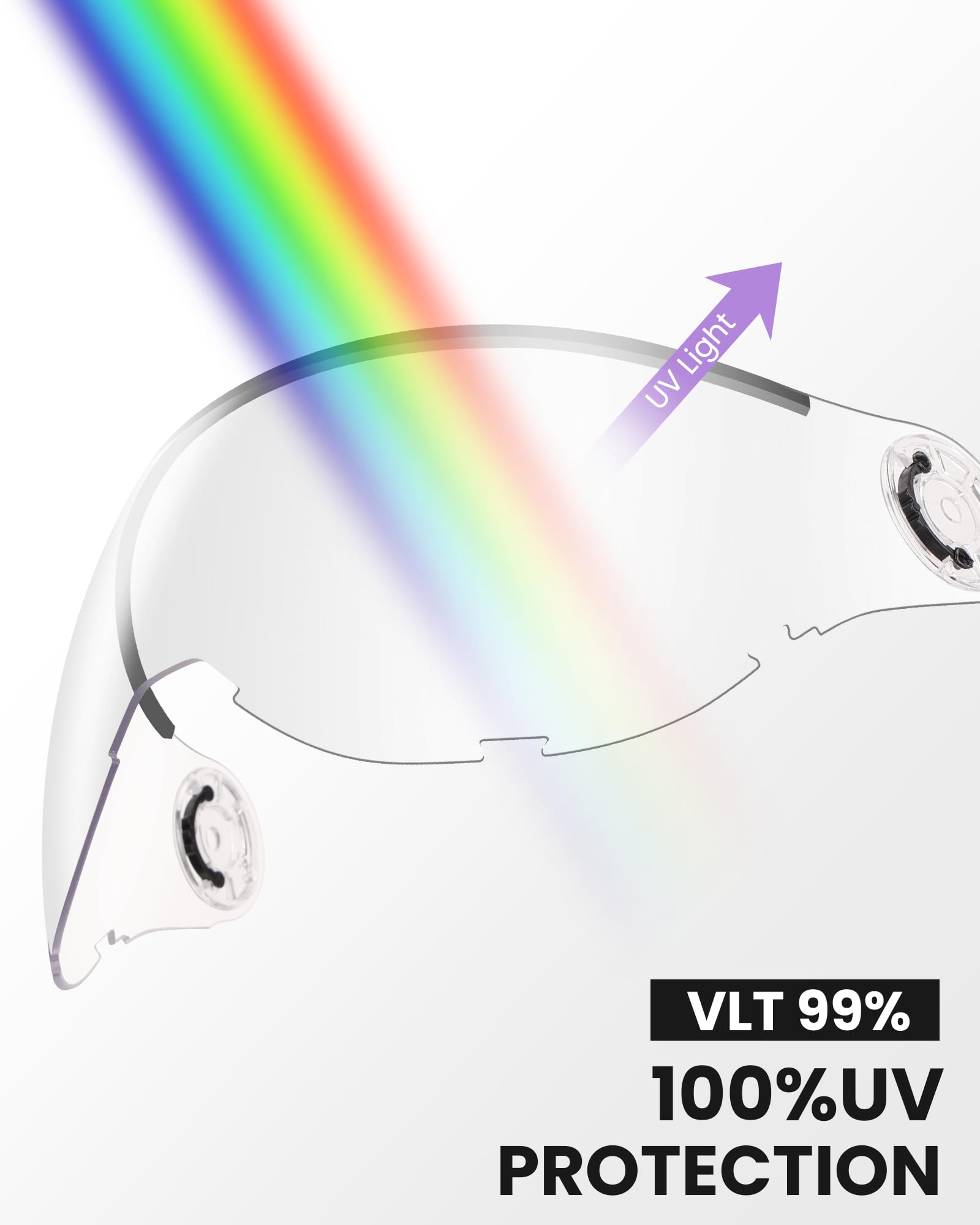 OutdoorMaster Visera de repuesto para cascos de esquí 2 en 1, antivaho, lente de protección UV
