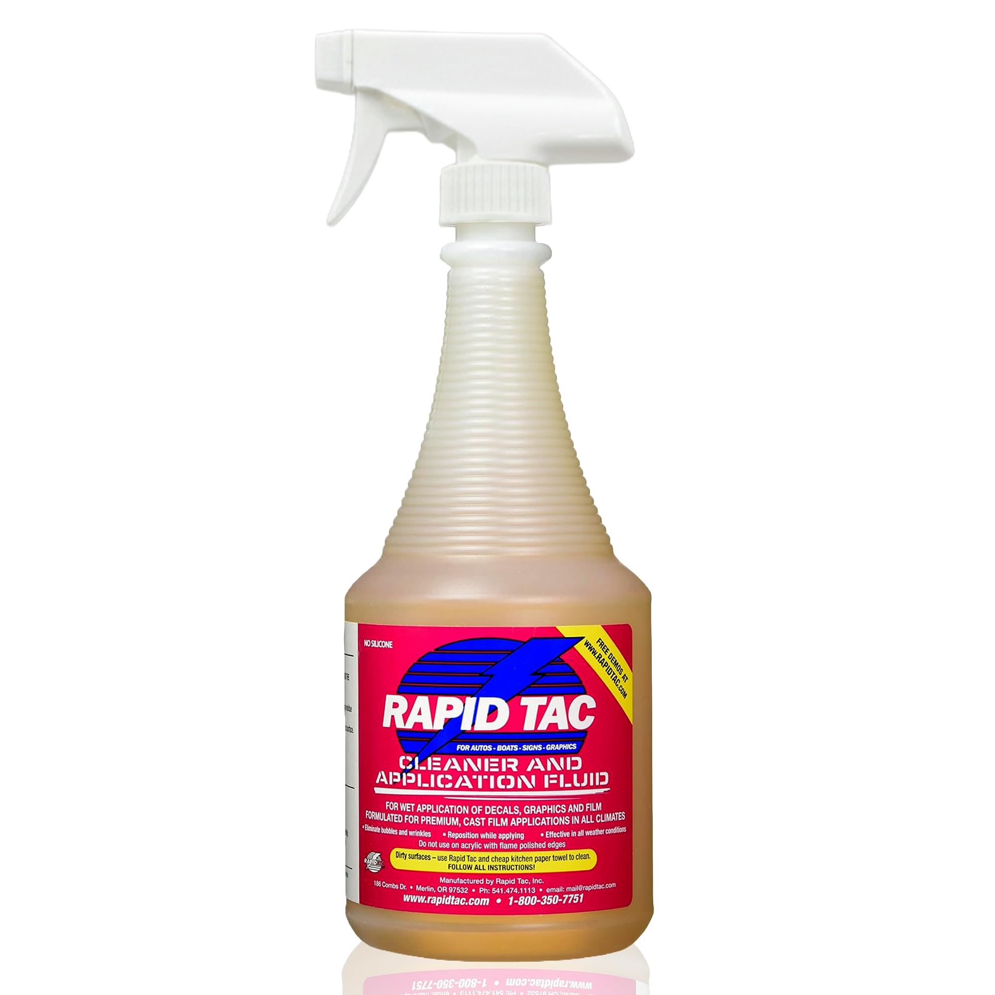 RapidTac Application Fluid for Vinyl Wraps Decals Stickers Sprayer (32oz)
