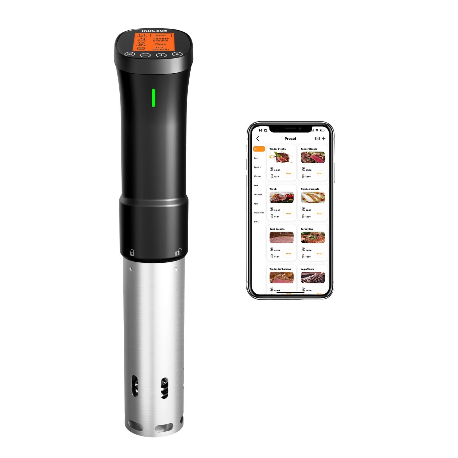 InkSous ISSV-200-W WiFi Sous Vide Cooker