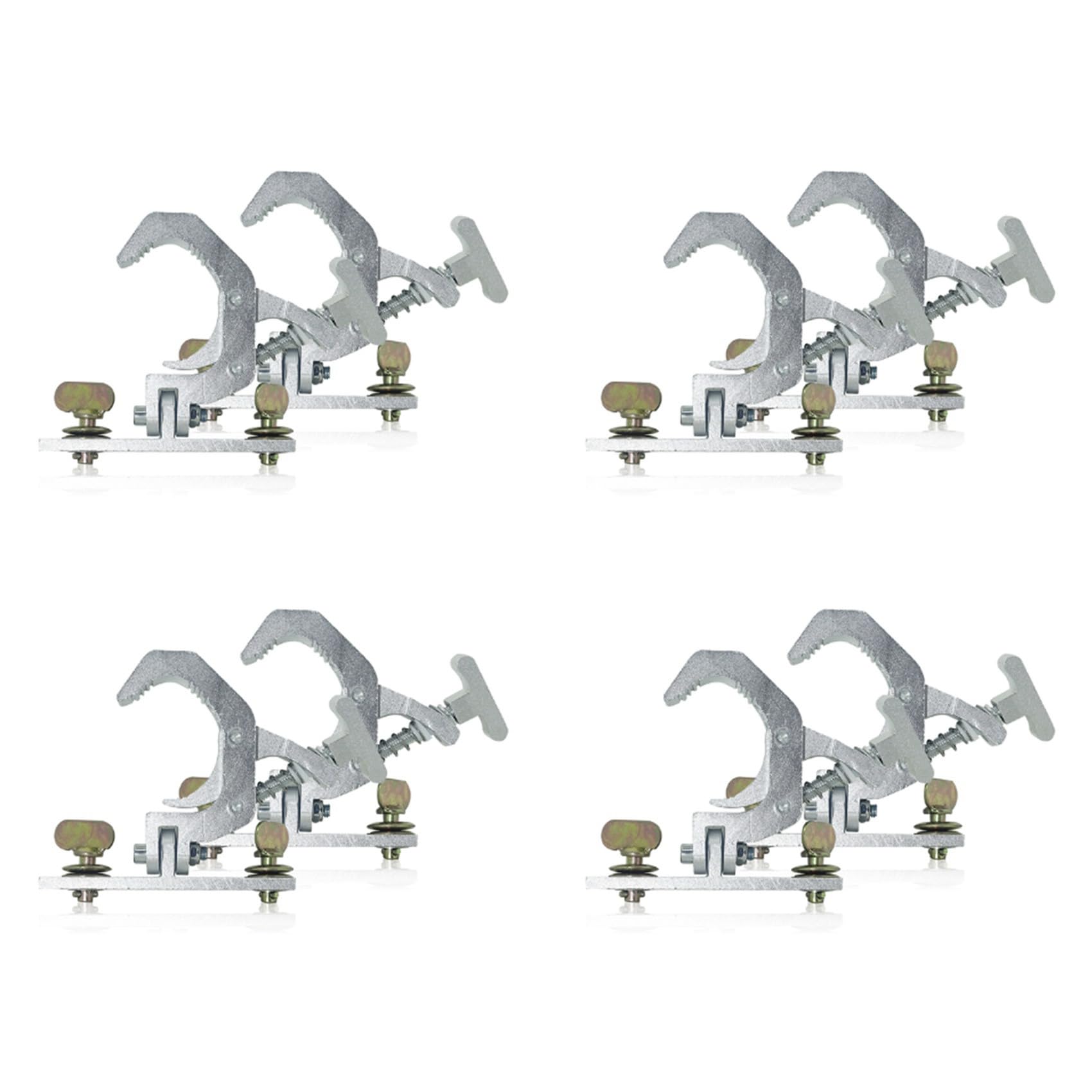 Jnchdghwa Silver 6X Aluminum Fold Clamp Hooks Stage Light Fold Hanging Hook Loading 150Kg 42-61Mm Truss Tube 230W 7R/200W 5R Beam Light