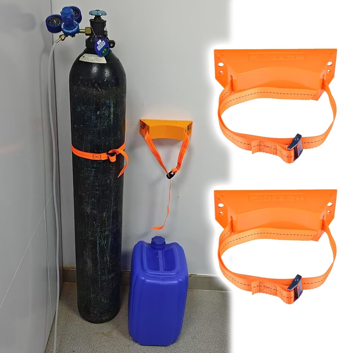 Carrito de tanque de oxígeno portátil para cilindro de gas, organizador de almacenamiento para talleres, hospitales, fábricas, paquete de 4