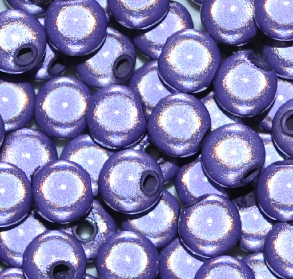 taffbeads 60 Stück 6 mm 3D-Illusionswunder Acrylperlen für DIY Handwerk und Schmuckherstellung (lila)