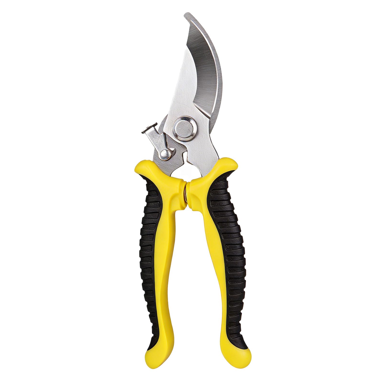 Tijeras de jardín, tijeras para plantas, hoja de acero inoxidable, mango antideslizante, diámetro de corte 15 mm, para cortar ramas y flores, longitud total 19 cm
