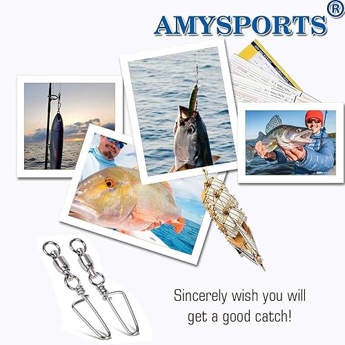 Miniatura 7 de AMYSPORTS - Cojinete con punta de rótula para pescar de alta resistencia e inoxidable, junta de rótula resistente a la corrosión para pescar en agua