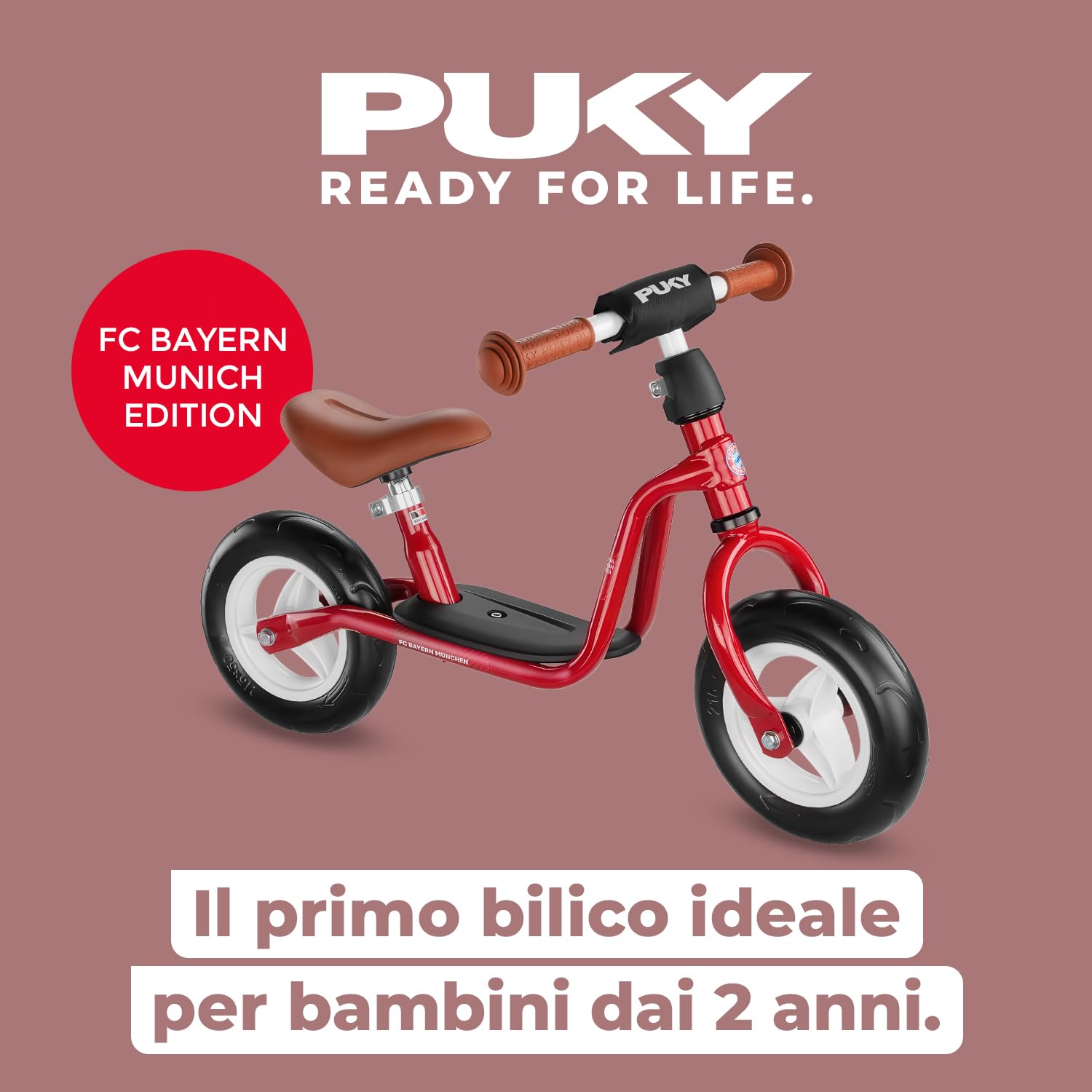 PUKY LR M | Bicicletta de equilibrio dai 2 anni | Giocattolo senza pedali bambini | Balance Bike | Monopattino con pedana | Veicolo con manopole di sicurezza | Manubrio e sella regolabili