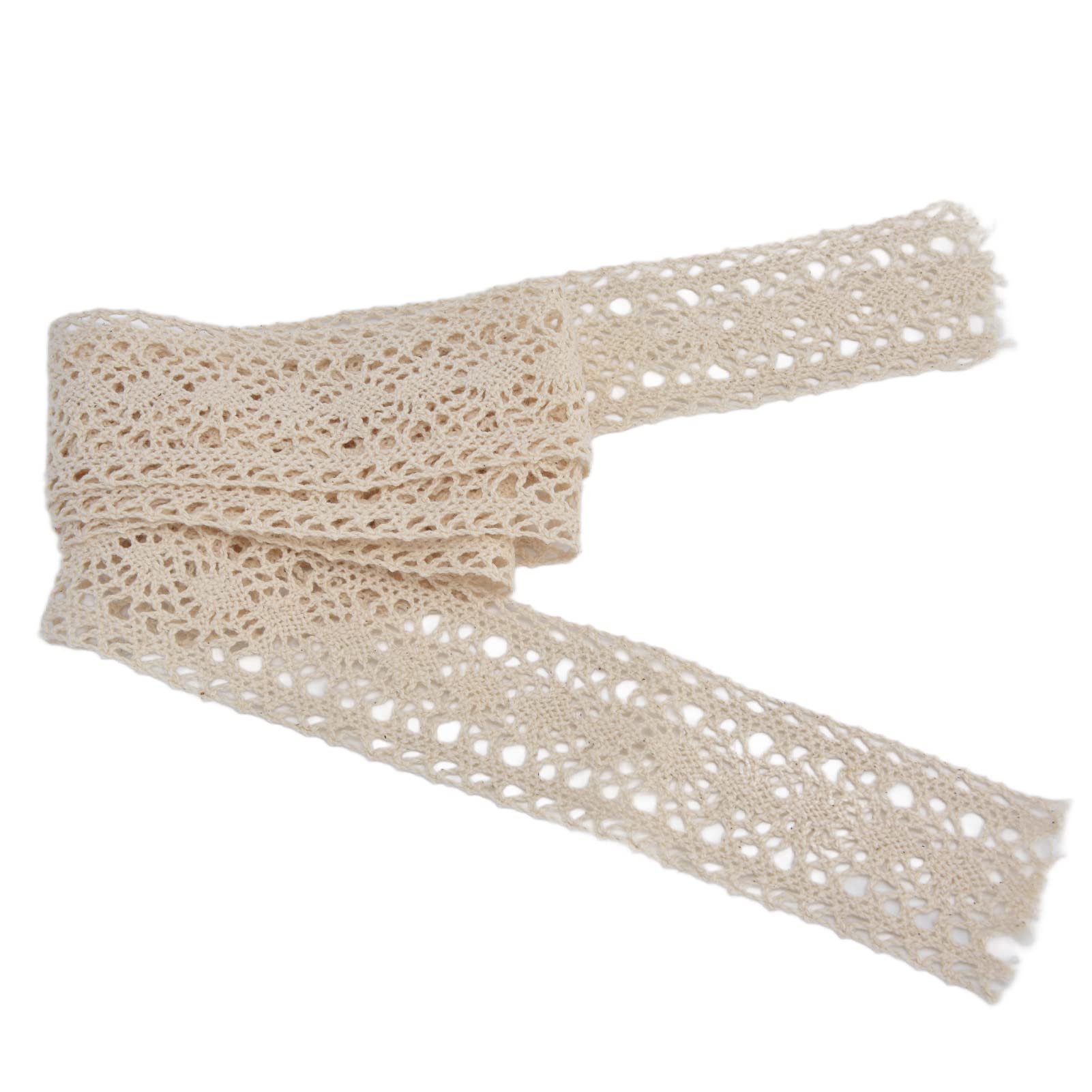 MAYJOYDIY Cinta De Encaje Floral De Algodón Bordado De Corazones De 7.5 Yardas X 3 Pulgadas Para Costura, Manualidades, Vestidos, Faldas, Bolsas, Manteles, Cortinas, Almohadones