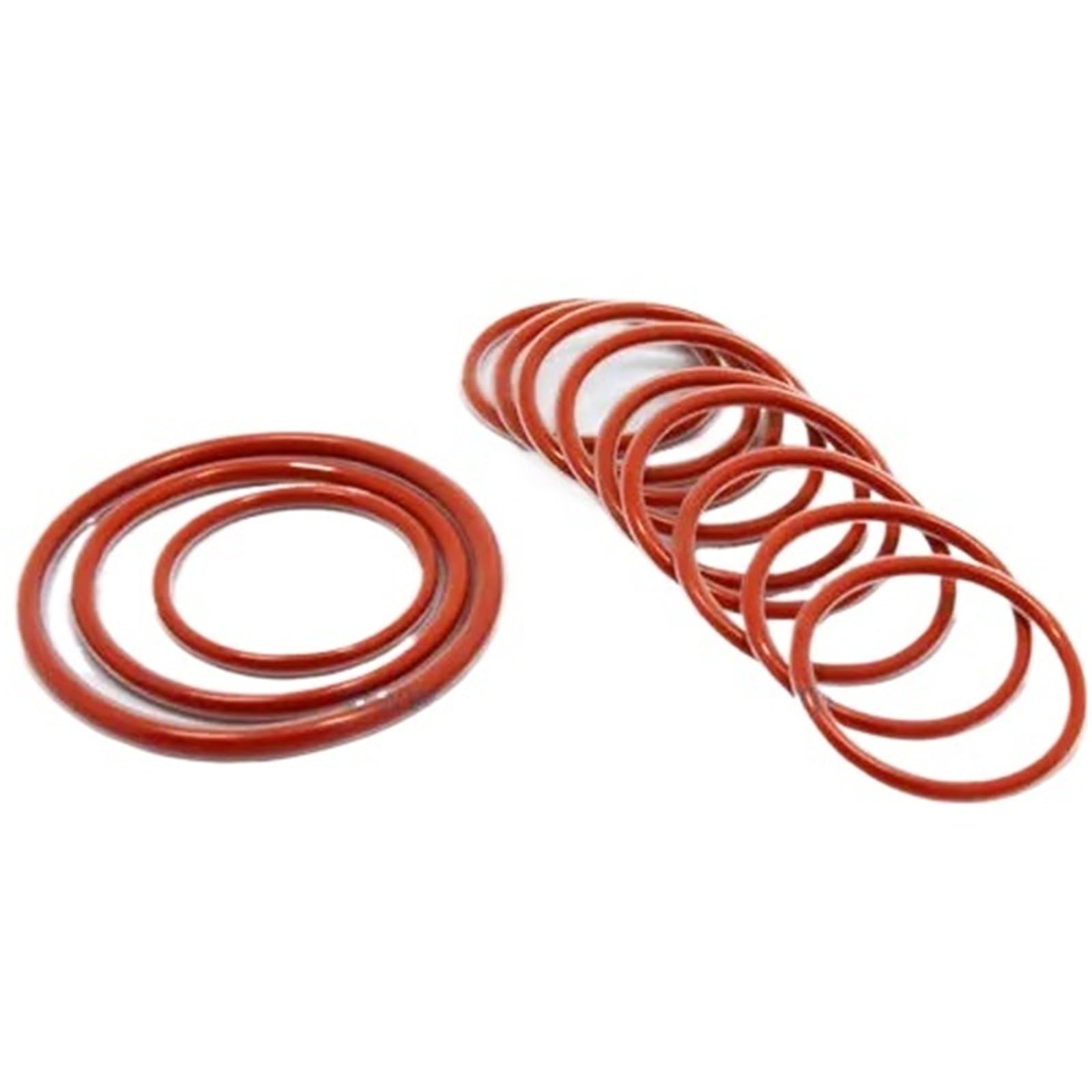 1pcs ID240*5 Encapsulated O Rings Red Silicon Rubber Core Clear Jacket 5 Peices A Lot
