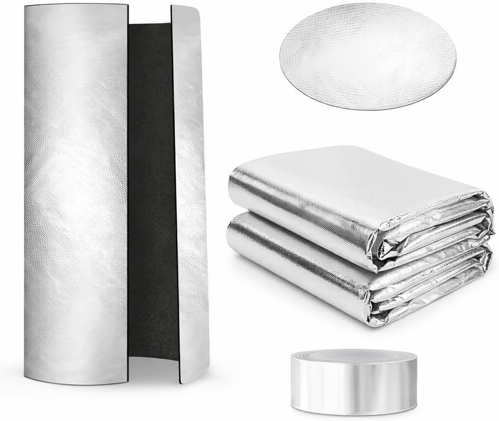 Upgraded Water Heater Insulation Blanket 76"x48", Pre-Oxidized Fiber for Energy Savings, Soft Tight Fit, Easy to Cut & Install, with 25.5" Round Top Spacer & 16FT Foil Tape, Fits 40-80 Gallon Tanks