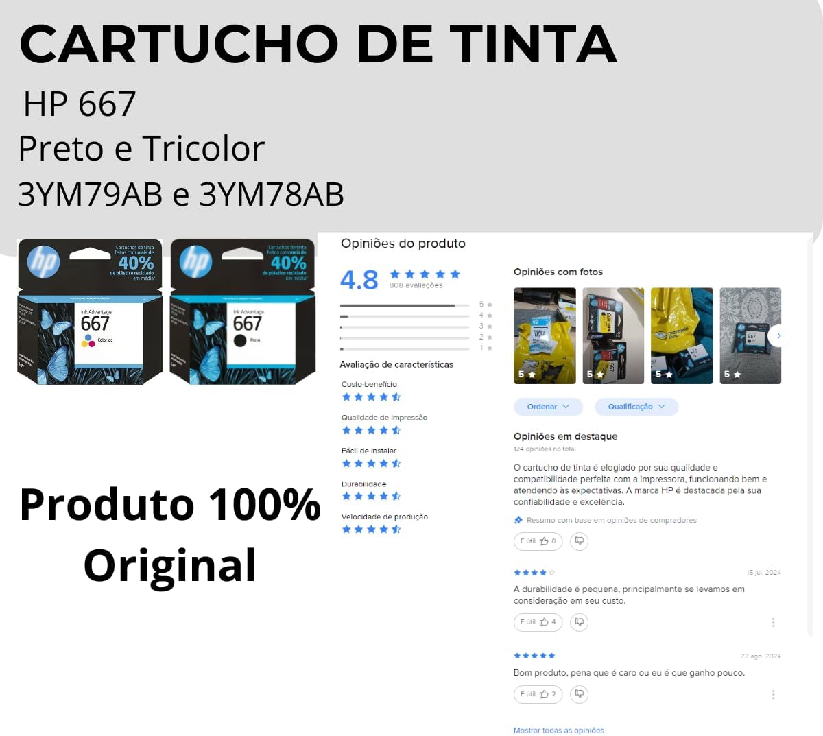 Cartucho de Tinta 667 Testado por 30 dias: Ideal para home office