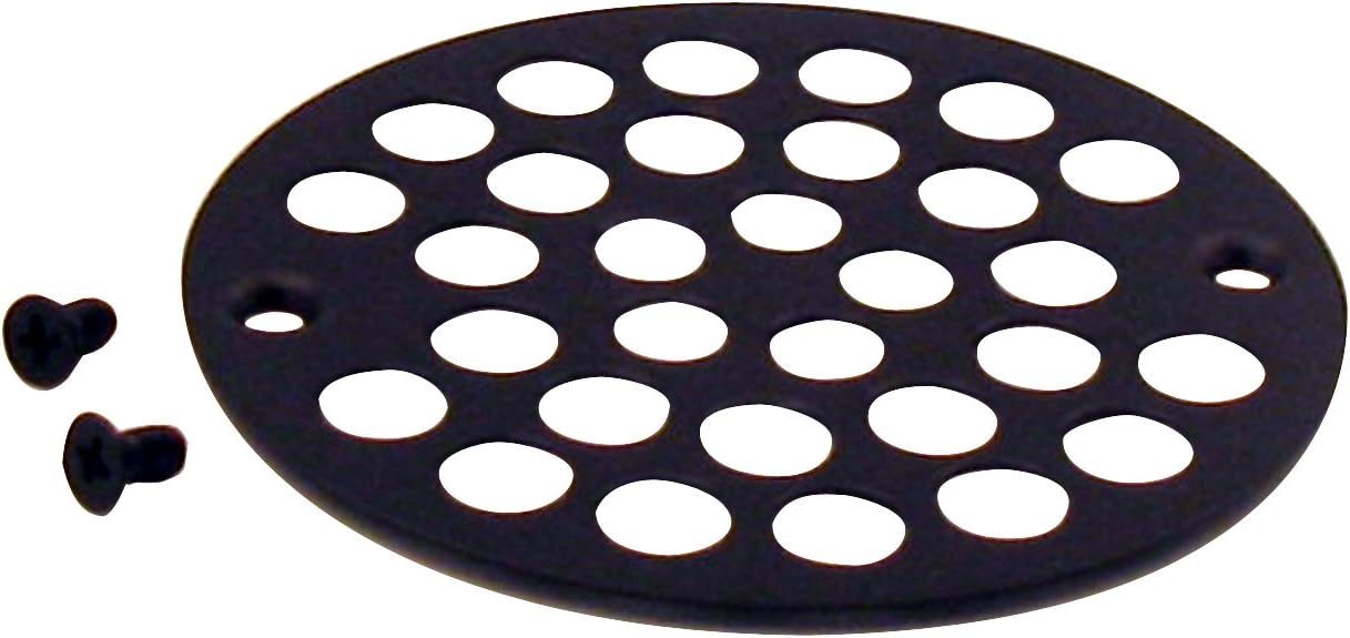 Westbrass D3192-12 4" OD Sold Brass Shower Strainer Cover, Oil Rubbed Bronze