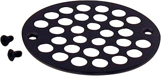 Westbrass D3192-12 4" OD Sold Brass Shower Strainer Cover, Oil Rubbed Bronze