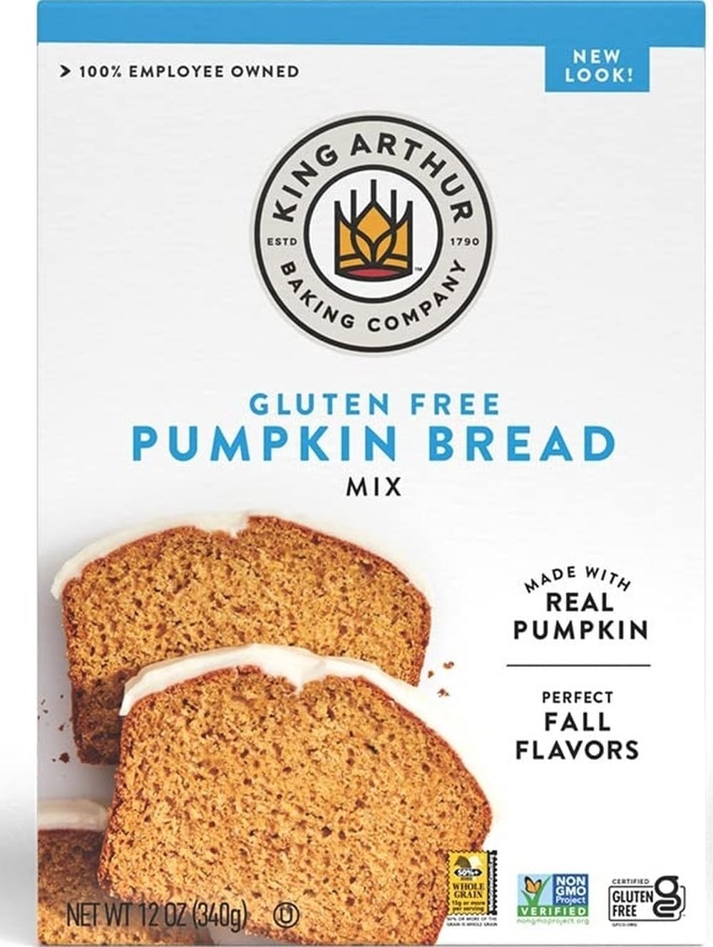 King Arthur, Glutenfreies Kürbisbrot + Muffin-Mischung, glutenfrei, gentechnikfreies Projekt verifiziert, zertifiziert koscher, 340 ml