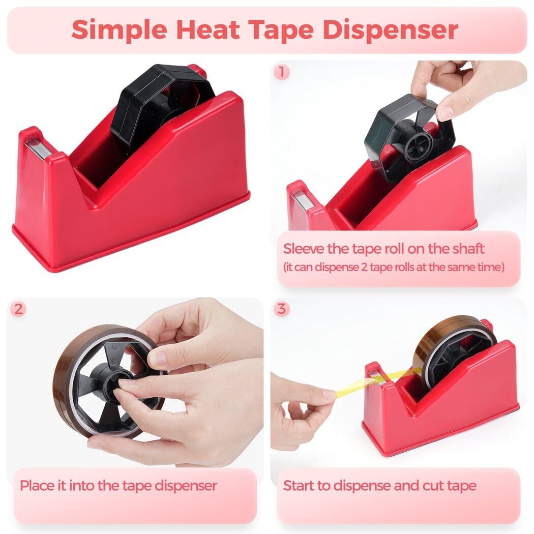 Wärmeübertragungs-Set mit Spender, Handschuhen und hitzebeständigen Klebebändern für Sublimation, inklusive Doppelrollenspender und sechs Klebebändern