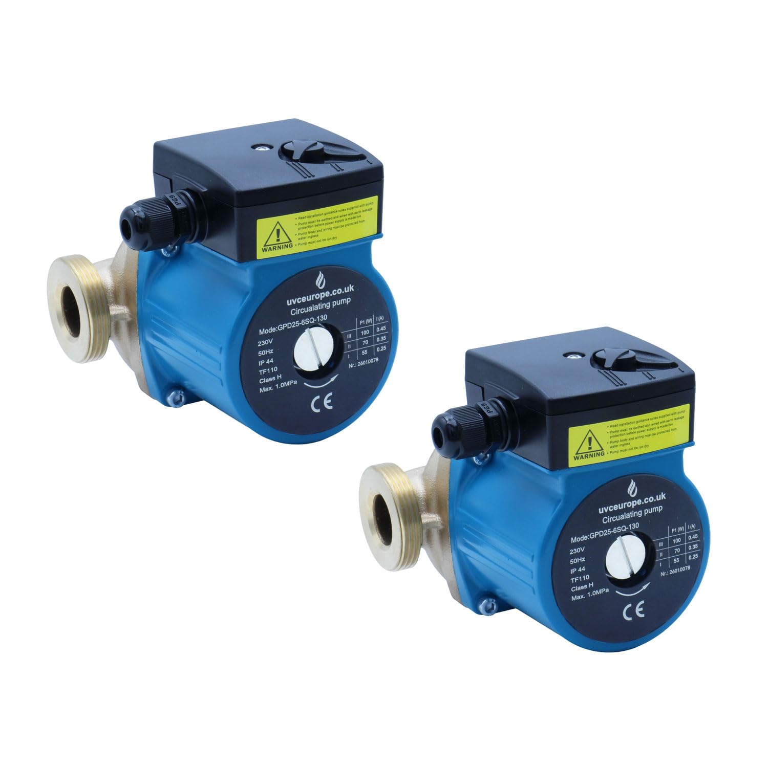 Bronze Circulation Pump GPD25-6SQ-130 – 25-60 130BS – 6m Head (2)