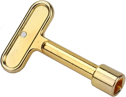 P1300-PART-13-KEY Llave de boca de actualización para llave de grifo de agua ZURN para válvulas de hidrante y grifos de pared (cobre brillante)