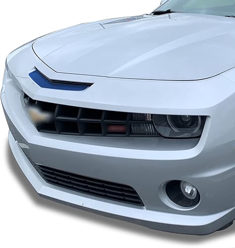 Gomu Calcomanía de vinilo para parachoques de nariz delantera, compatible con Camaro SS 2010 2011 2012 2013 - Azul cromado mate metálico