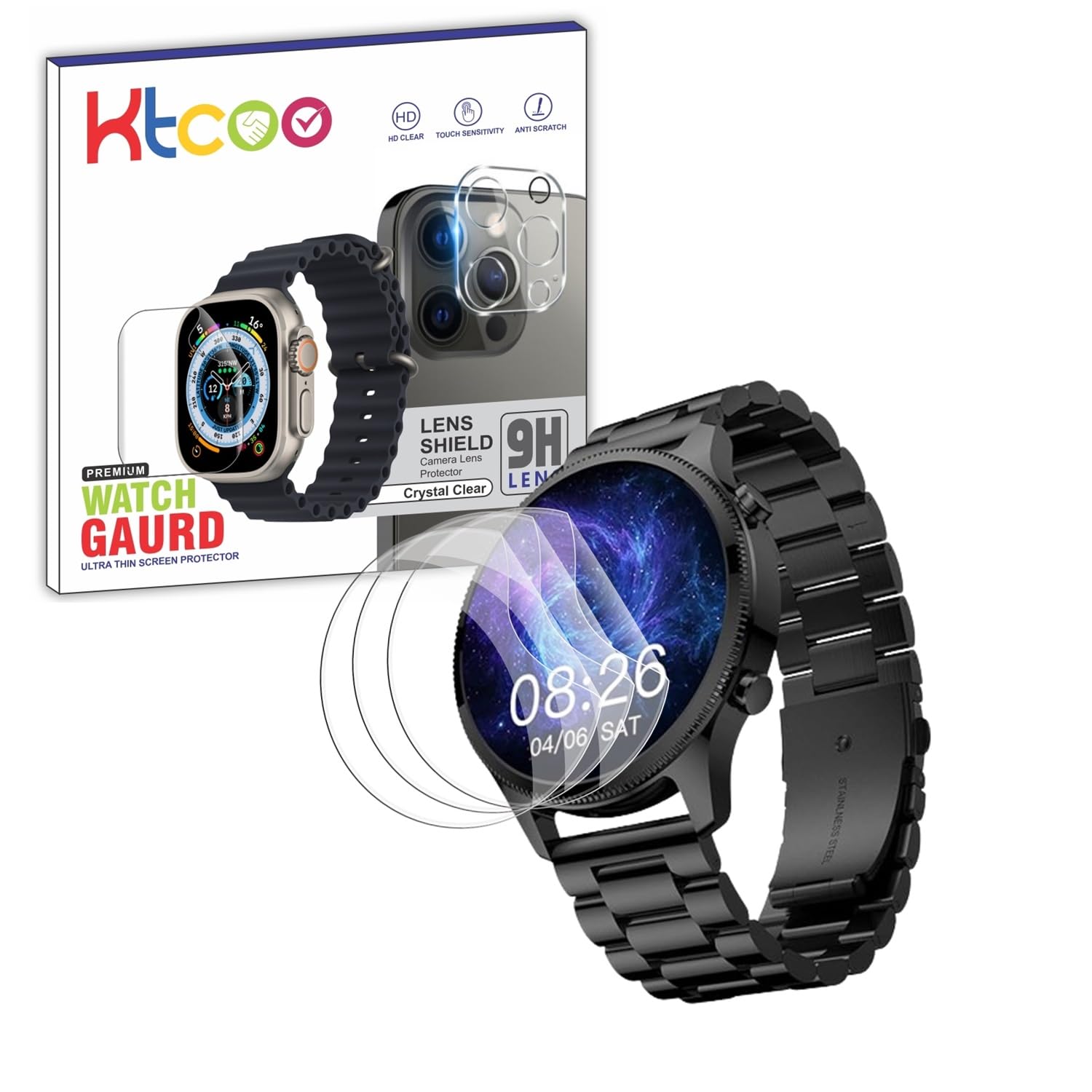 KTCOO |Pack 3| Noise Halo Plus Elite Edition Smart Watch Screen Guard Scratch Guard Full Screen Protector Compatible for Noise Halo Plus Elite Edition 1.46" - Flexible TPU - HD Clear (B0CW9V3F61) Amazon Price History, Amazon Price Tracker