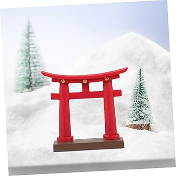 Amazon.co.jp: LIFKICH ミニチュア鳥居 飾り オーナメント 盆栽