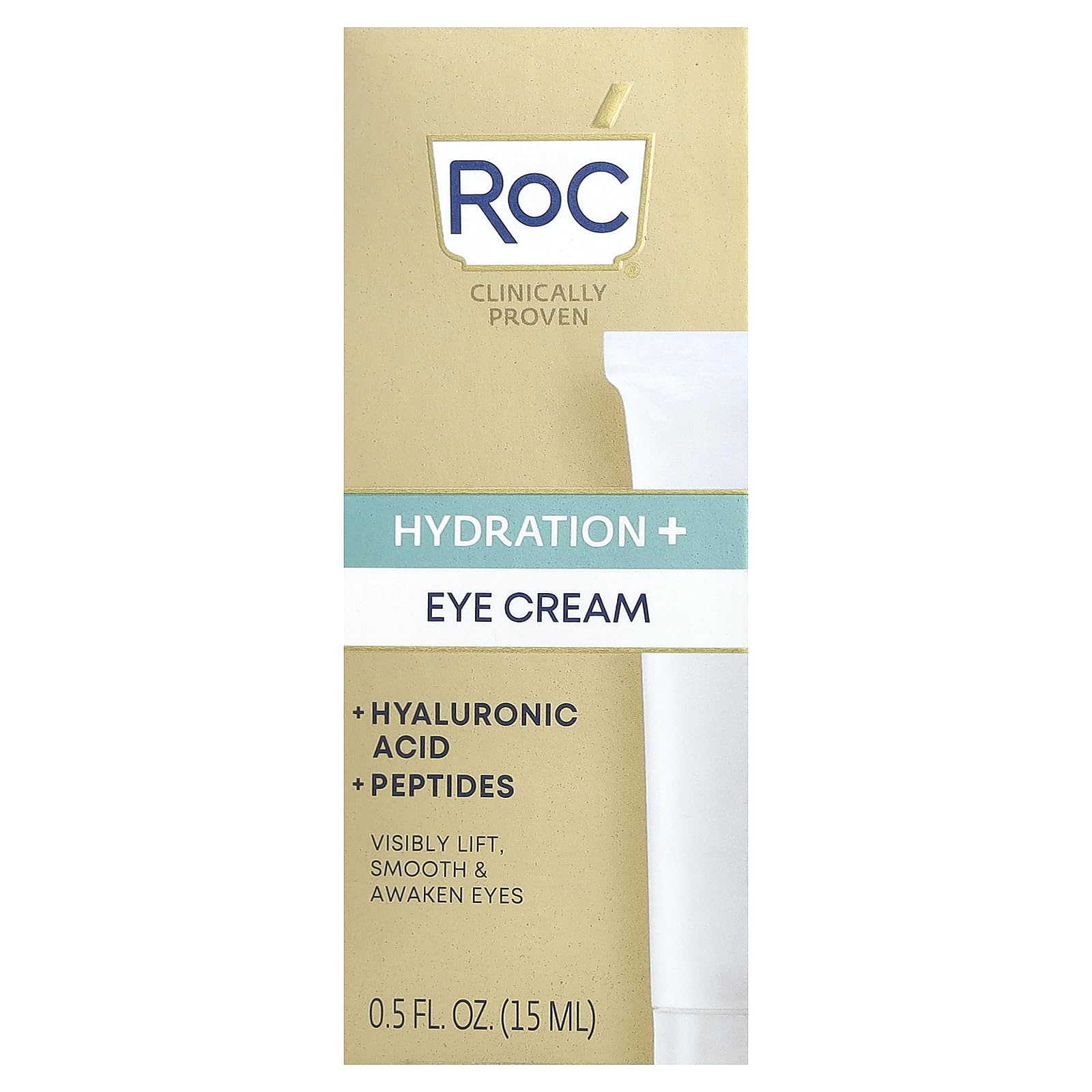 RoC Multi Correxion Hydrate + Plump Eye Gel-Cream | Per Occhiaie e Borse, con Caffeina e Acido Ialuronico | 15 ml