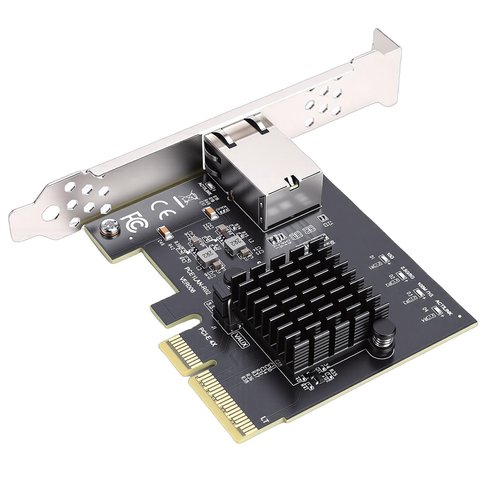 Generic Scheda di Rete Gigabit PCIe 4X, Adattatore Ethernet da 10 Gbps, Scheda Controller Realtek RTL8127AT per NAS PC Server Desktop, Ideale per Wins 10 11