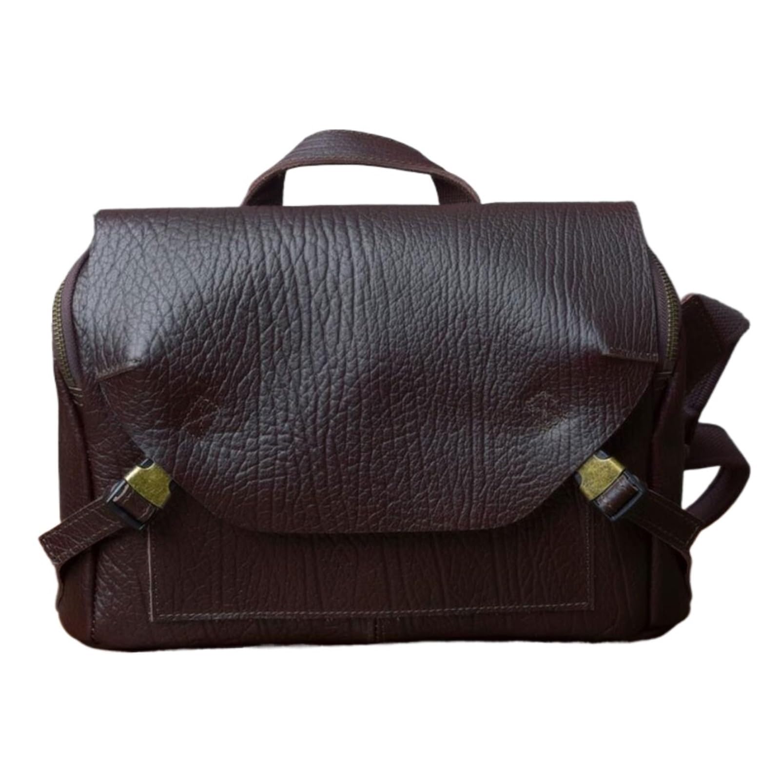 Mens Messenger Shoulder Bags Briefcases Crossbody Bags Genuine Leather Casual Daypacks Travel Bags Waist Packs Brown