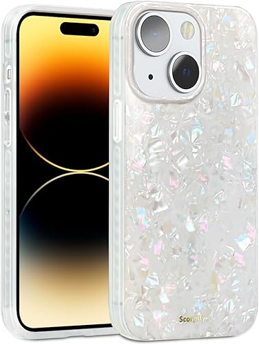 Miniatura 31 de SCORPIFY para iPhone 14 [Compatible con MagSafe] con diseño de mármol violeta, bonita funda magnética morada para mujeres y niñas, [sin Mármol