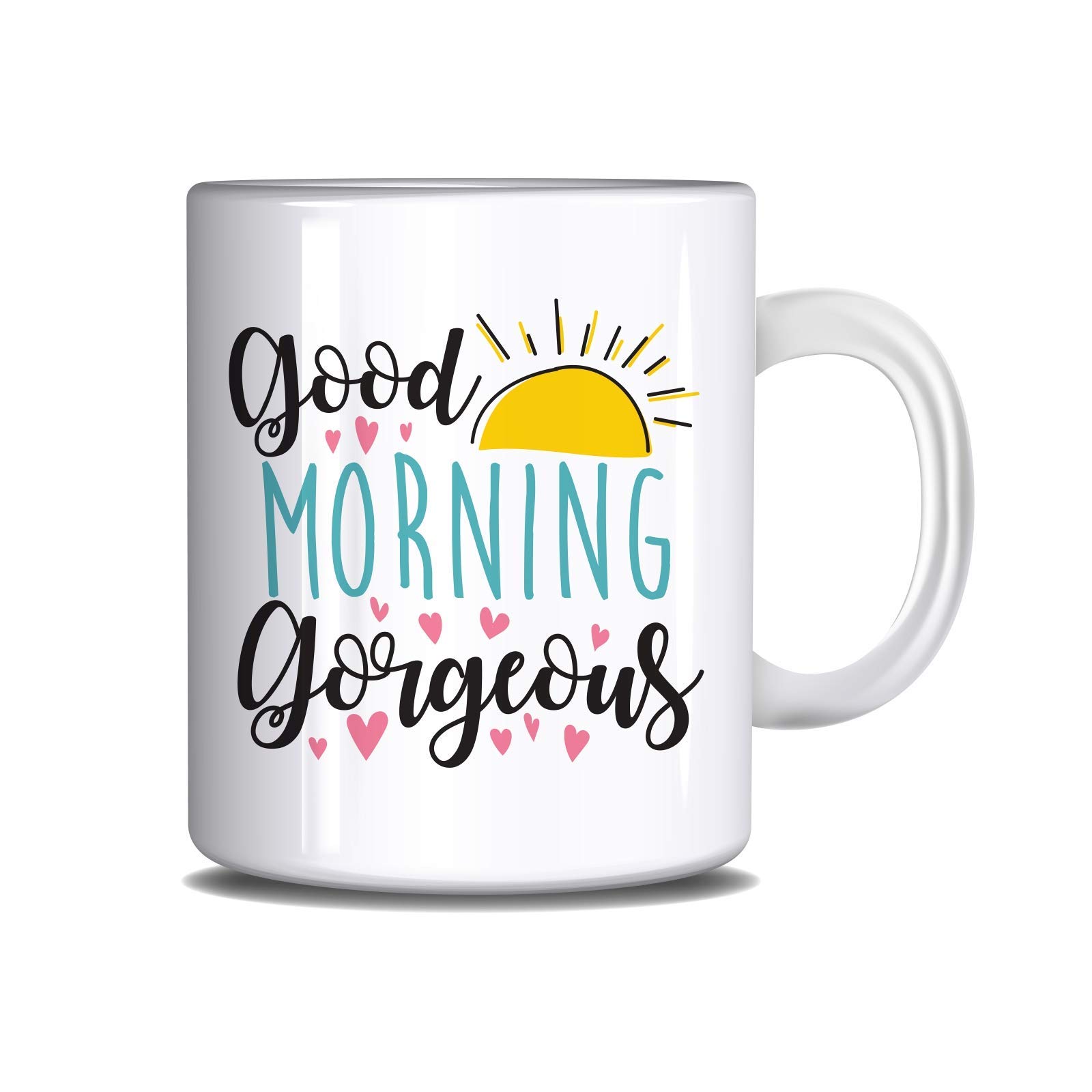 Ceramic Coffee Mug Good Morning Gorgeous Office Mom Gift Family & Friends Tea Cup White Black Funny Novelty