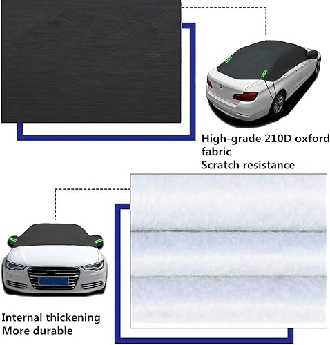 Miniatura 4 de Big Ant Cubierta de nieve para parabrisas, cubierta superior impermeable para todo tipo de clima, resistente al viento, al polvo, para nieve, hielo,