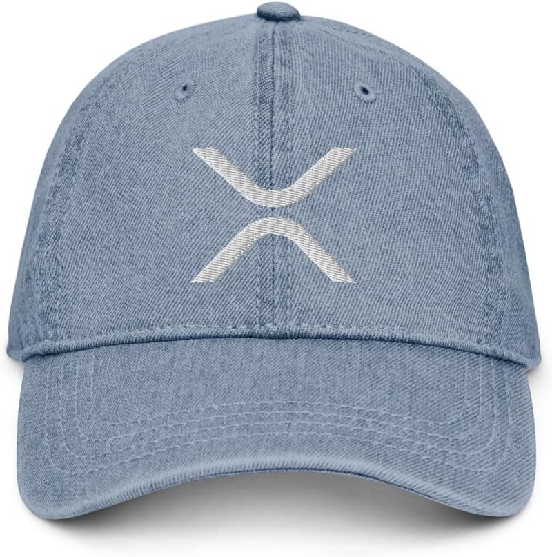 Hogue WS LLC Ripple XRP Cryptocurrency Logo Hat (Embroidered Denim Cap)
