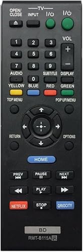 ZdalaMit RMT-B115A Control remoto de repuesto para reproductor de DVD Sony Blu-Ray Disc BDP-S480 BDP-S2100 BDP-S280 BDP-S580 BDP-S380