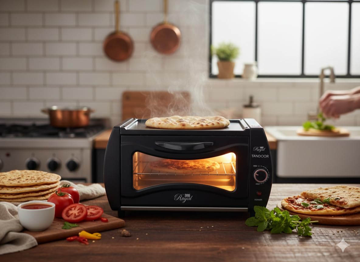 Mini Electric Tandoor Oven Pizza Chapati Roti Lahmacun Manakish Naan Bread Maker Tandoori Takeaway Kitchen Appliance Top Plate