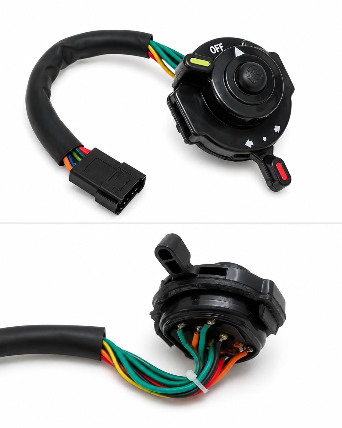 Combination Switch with Indicator, Light, Horn Module & Wire Coupler FIT for Mahindra Tractor E00700664D91 Light Switch Sonalika TTR, 007700664D91 / E007700664D91 (Black)