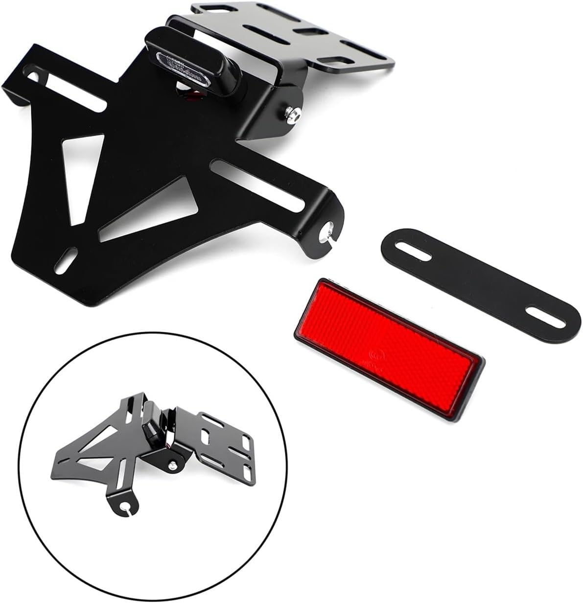 Universal Motorcycle Adjustable Angle License Number Plate Frame Holder Bracket Compatible With CBR1000R