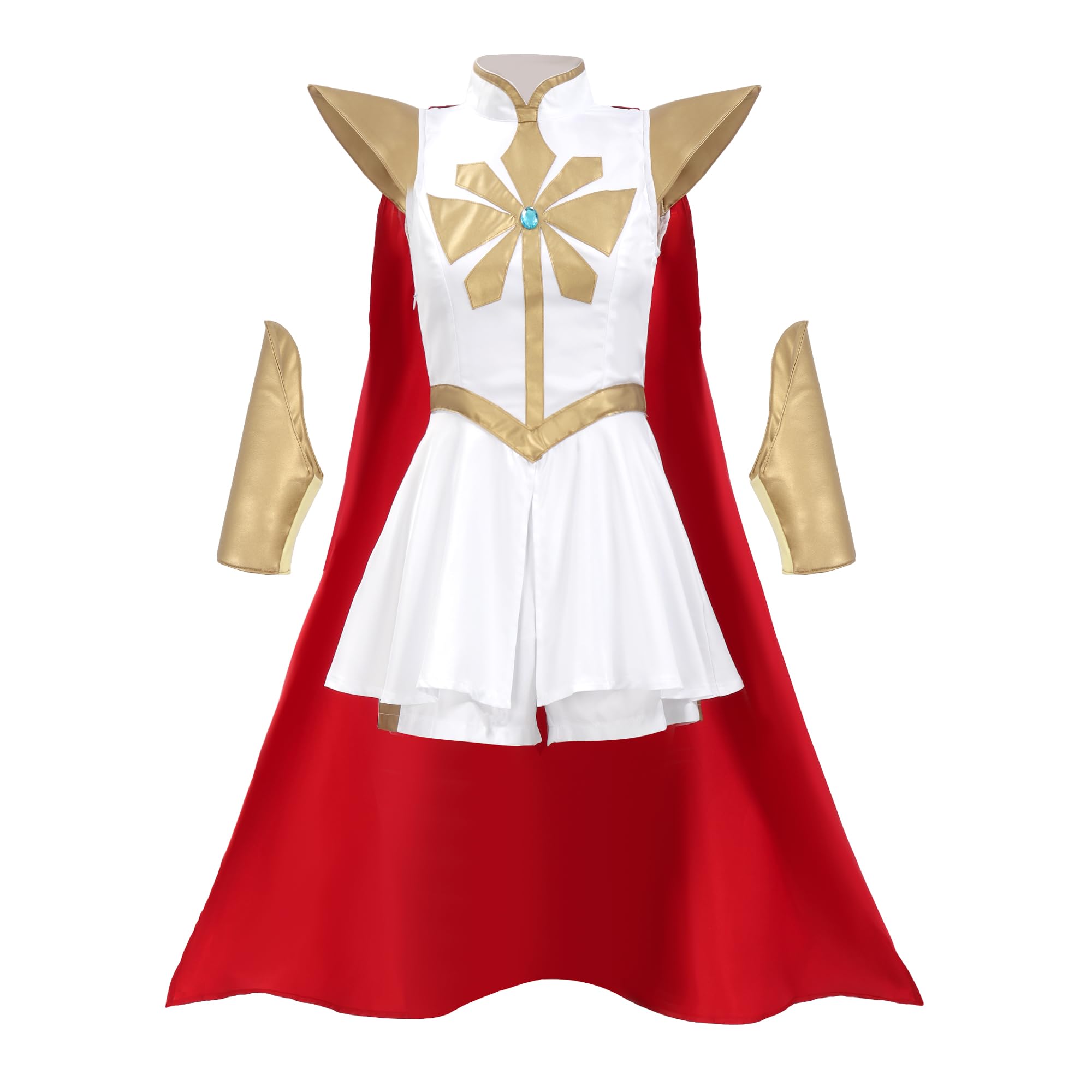 C-ZOFEK Power Princess Cosplay Dress With Red Cloak for Halloween