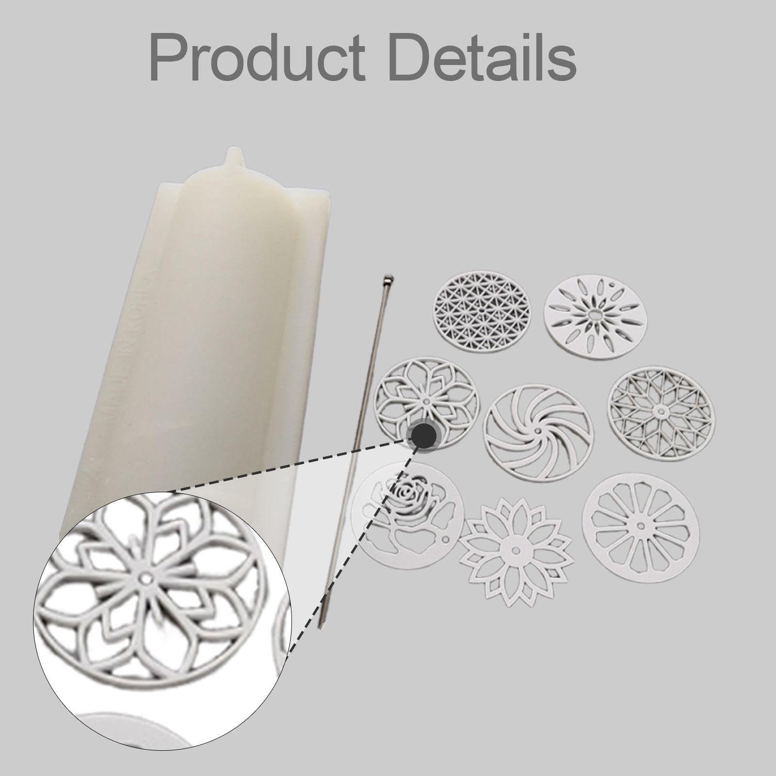 Jabón con Forma de Caleidoscopio, Ideal para Decorar Jabones Redondos Navideños.