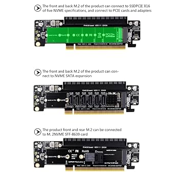 1/2 まとめ売り分割出品 Amazon.co.jp: Buerjia PCIE4.0 分割 PCIE4.0 X16 - X8+X4+X4