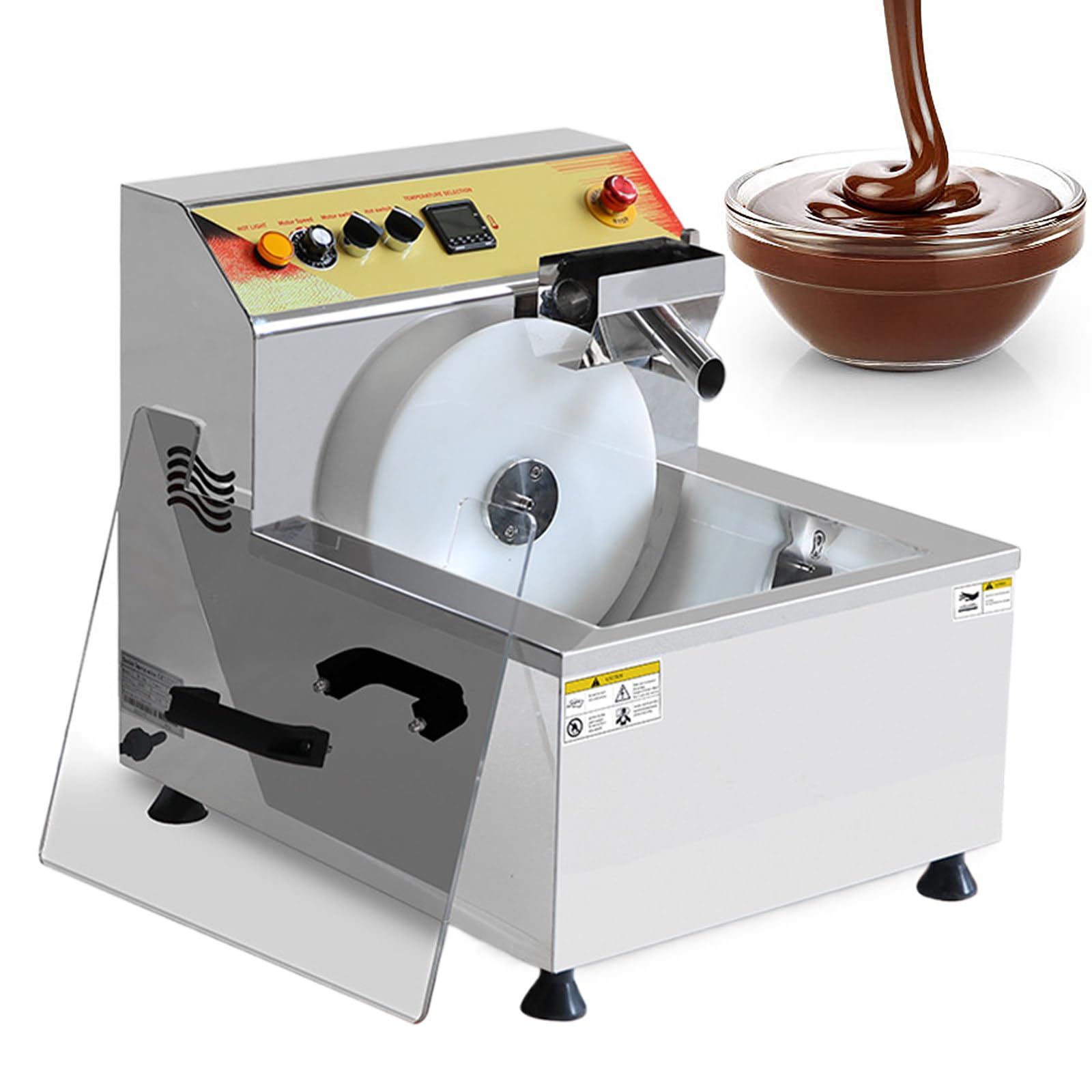 YXYLJOZ Commercial Chocolate Fountain Machine, Chocolate Melting Tempering Machine, Commercial Hot Chocolate Heater, 12.4L, for Home and Professional Use