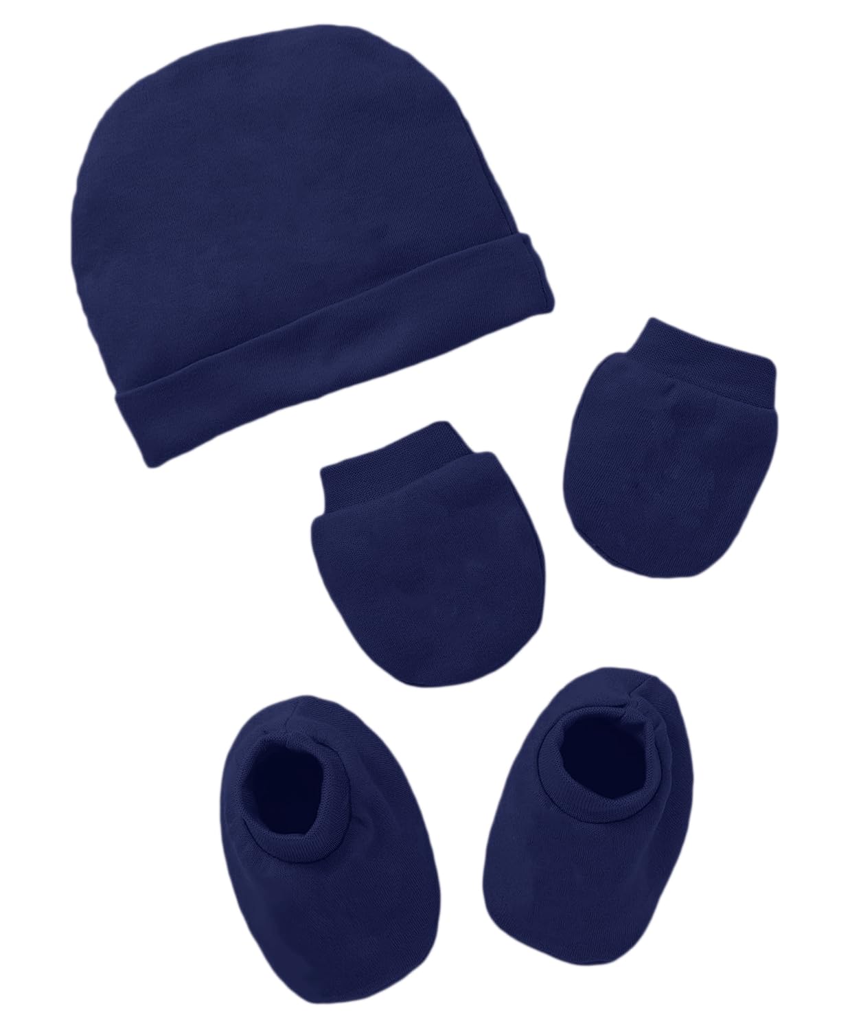 New Born Kids Winter Cap with Mitten and Bootie Set for Unisex Newborn Babies Winter wear Toddlers Combo Pack-image-35