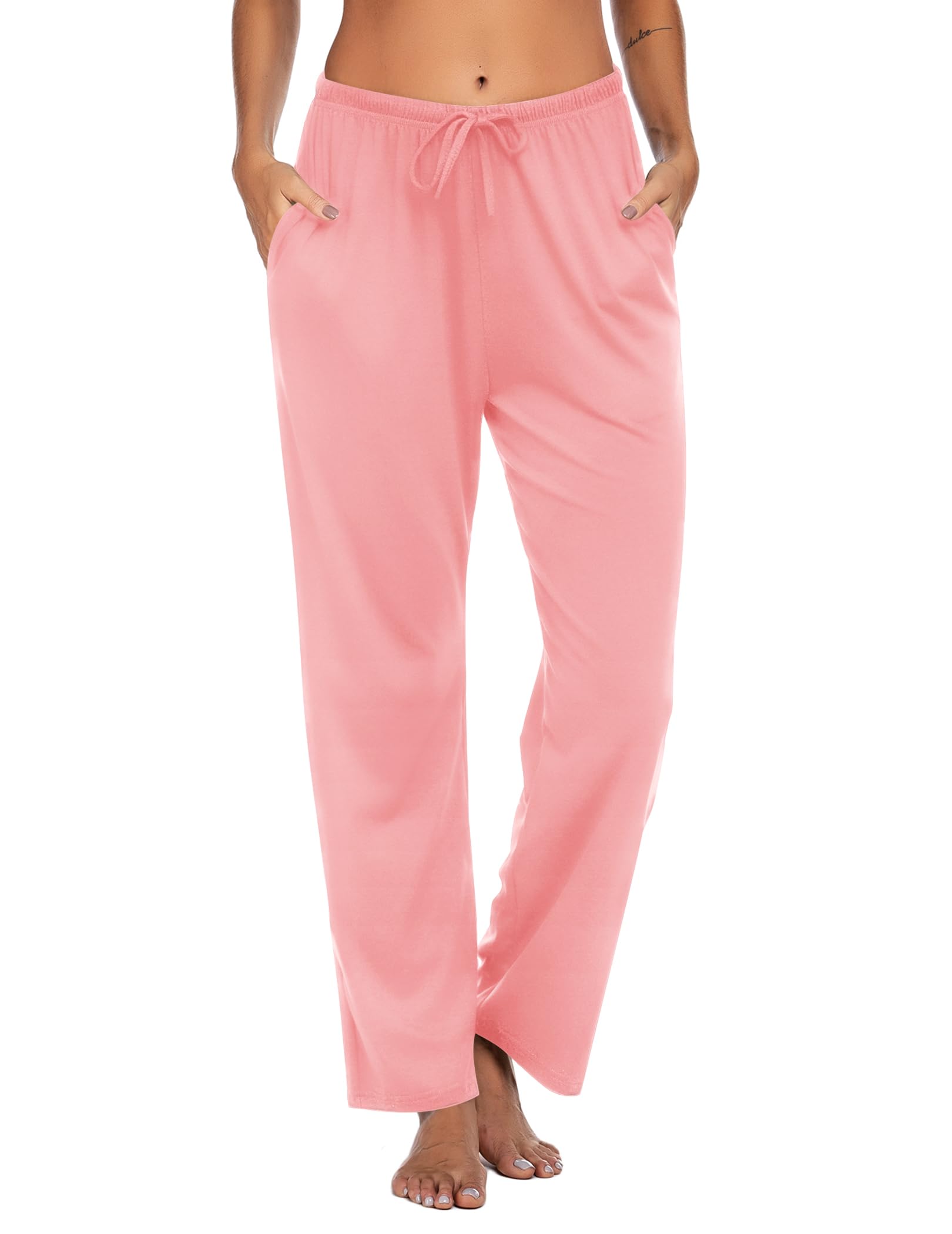 Ekouaer Women Pajama Pants Comfy Pj Bottom with Pockets Stretch Plaid Sleepwear