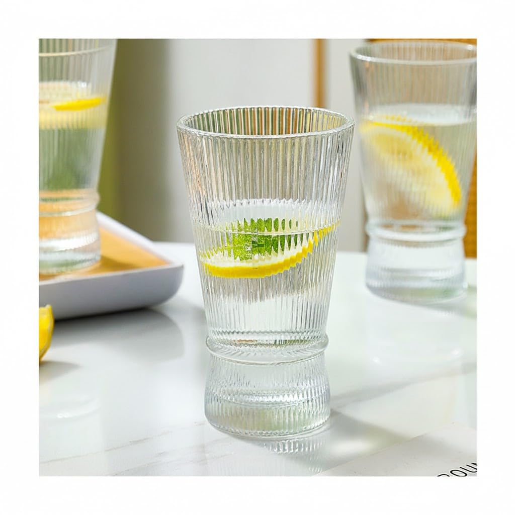 Avantara Creation Serve Your Daily Beverages with Style Using This 6 Pcs Water Glass Set Featuring a Simple and Elegant Design These Glasses are Ideal for Water Juice and Everyday Drink Serving 4