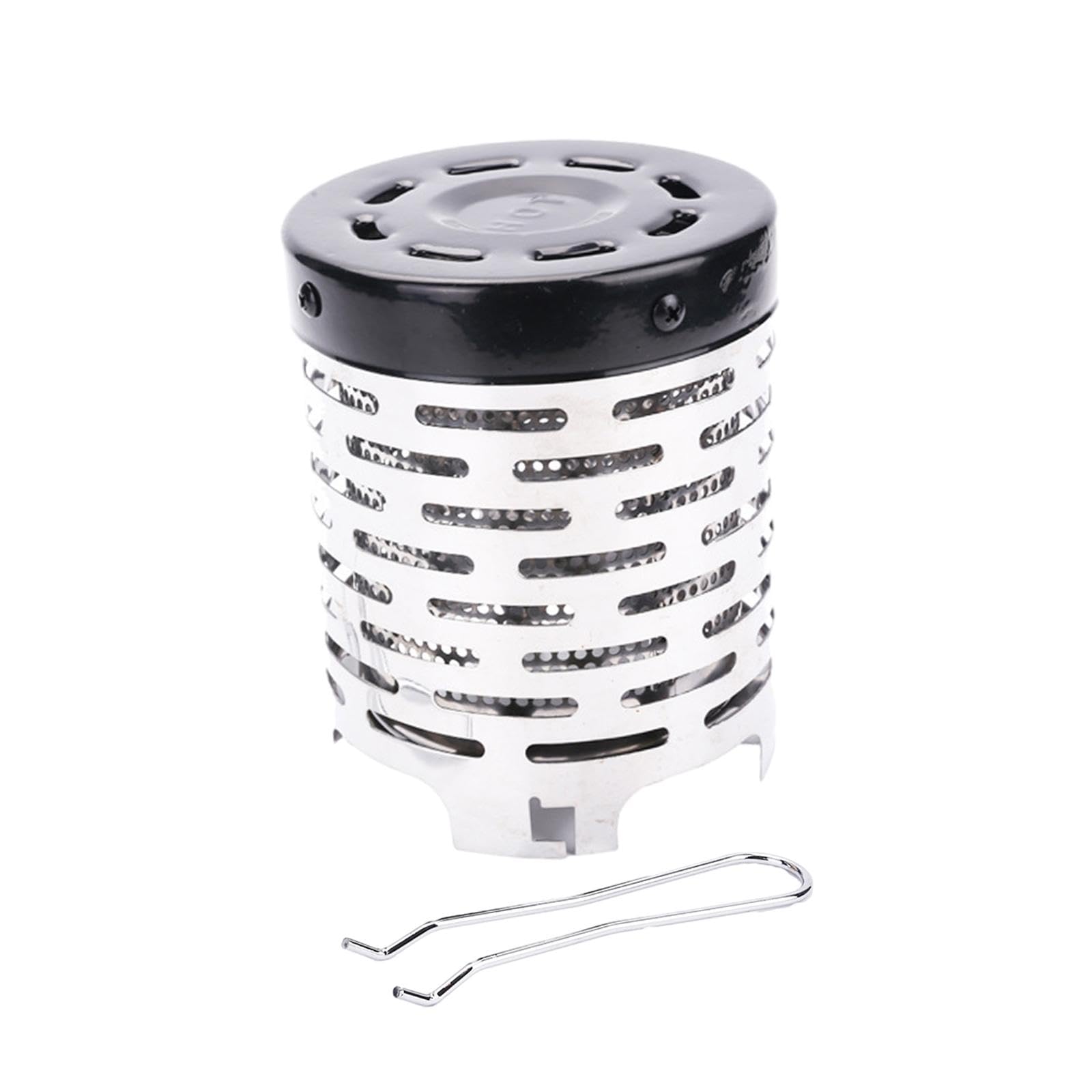 Camping Stove Heating Cover Mini Heater Cover for Fishing Backpacking Winter Black Lid