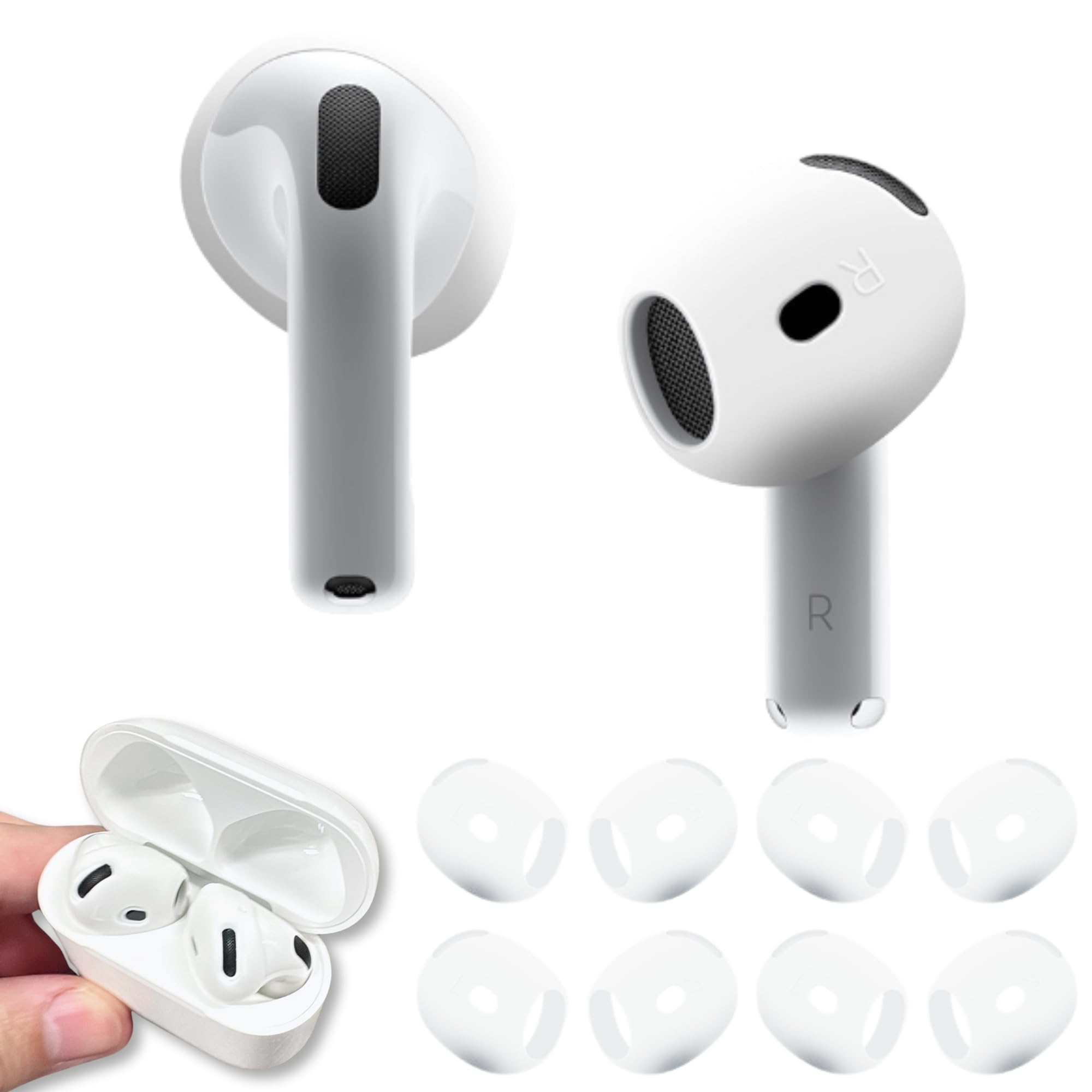 Amazon | AT Procut AirPods 4 イヤーピース イヤーカバー 左右4セット
