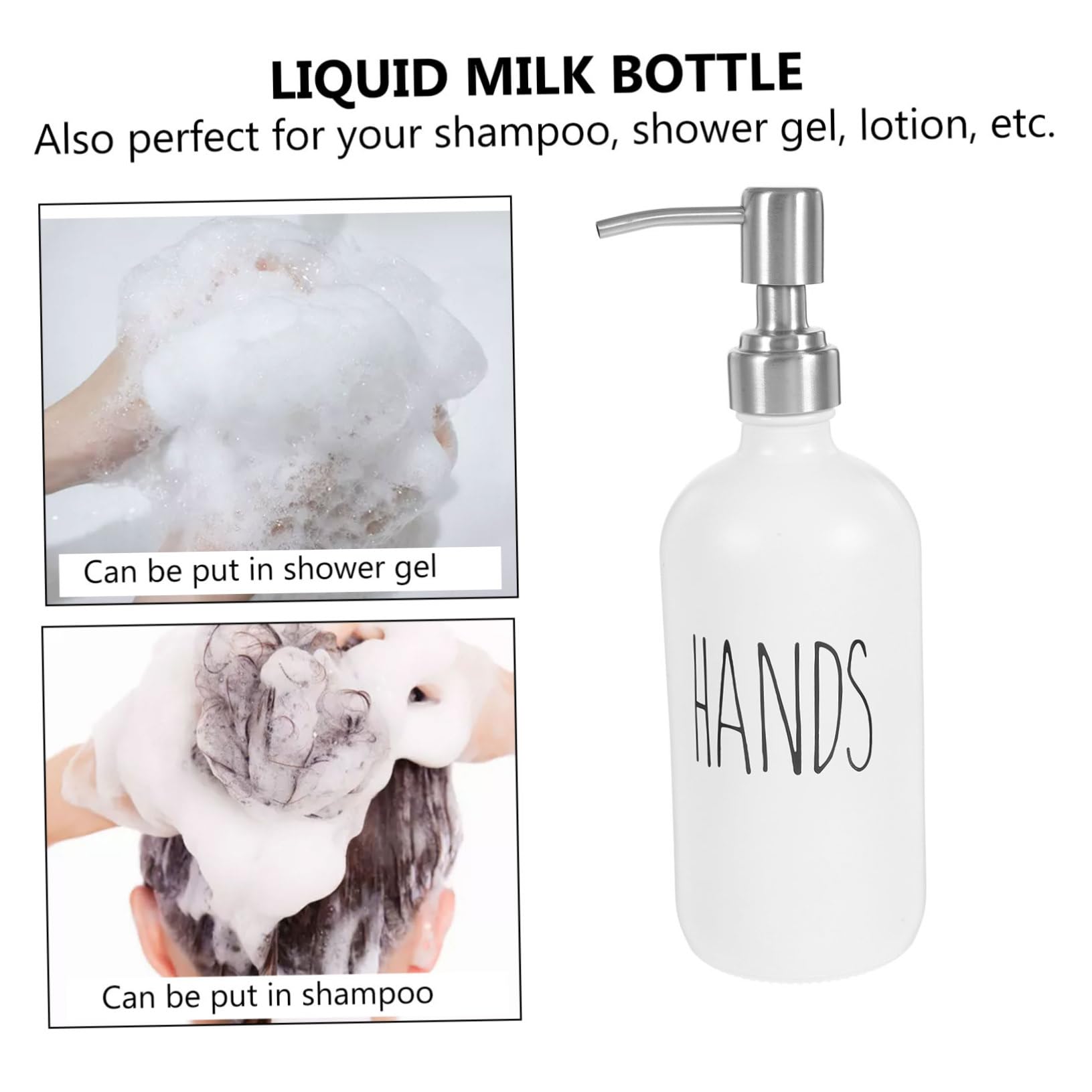MAGICLULU 5 Stück Glass Seifenspender mit Pumpe Nachfüllbarer Seifenspender für Bad und Küche Leckfrei Design für Lotion und Shampoo