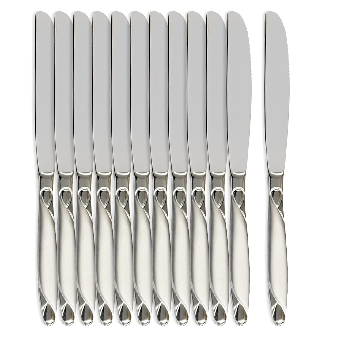 Edelstahl Besteck Set 72 Teile ohne Koffer – Messer, Gabel, Löffel (Model 3000)