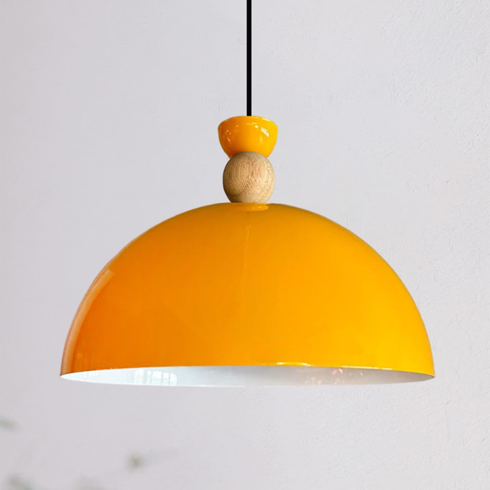 bamyum Yimpi Pendant Light Dining Table, Ø30 cm Yellow Decorative Living Room Lamp, E27 Pendant Light Metal, Kitchen Lamp, Hanging Lamp, Bedroom, Dining Table, Living Room, Dining Room Lamps — image 1