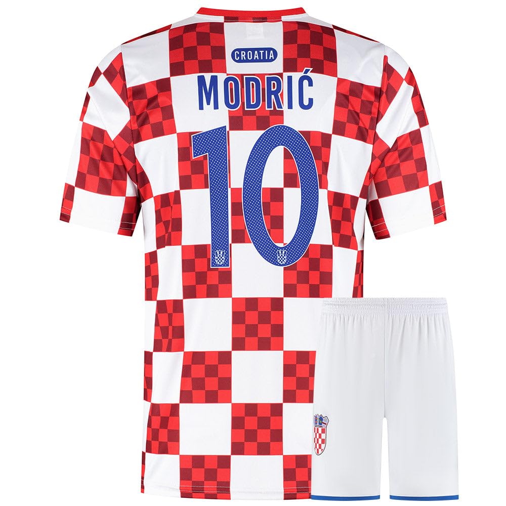 Kroatien Fußball Trikot Set Modrić Heim - Kinder und Erwachsene - Jungen - Herren - Sportsachen - Geschenke - Sport t Shirt - Sportbekleidung
