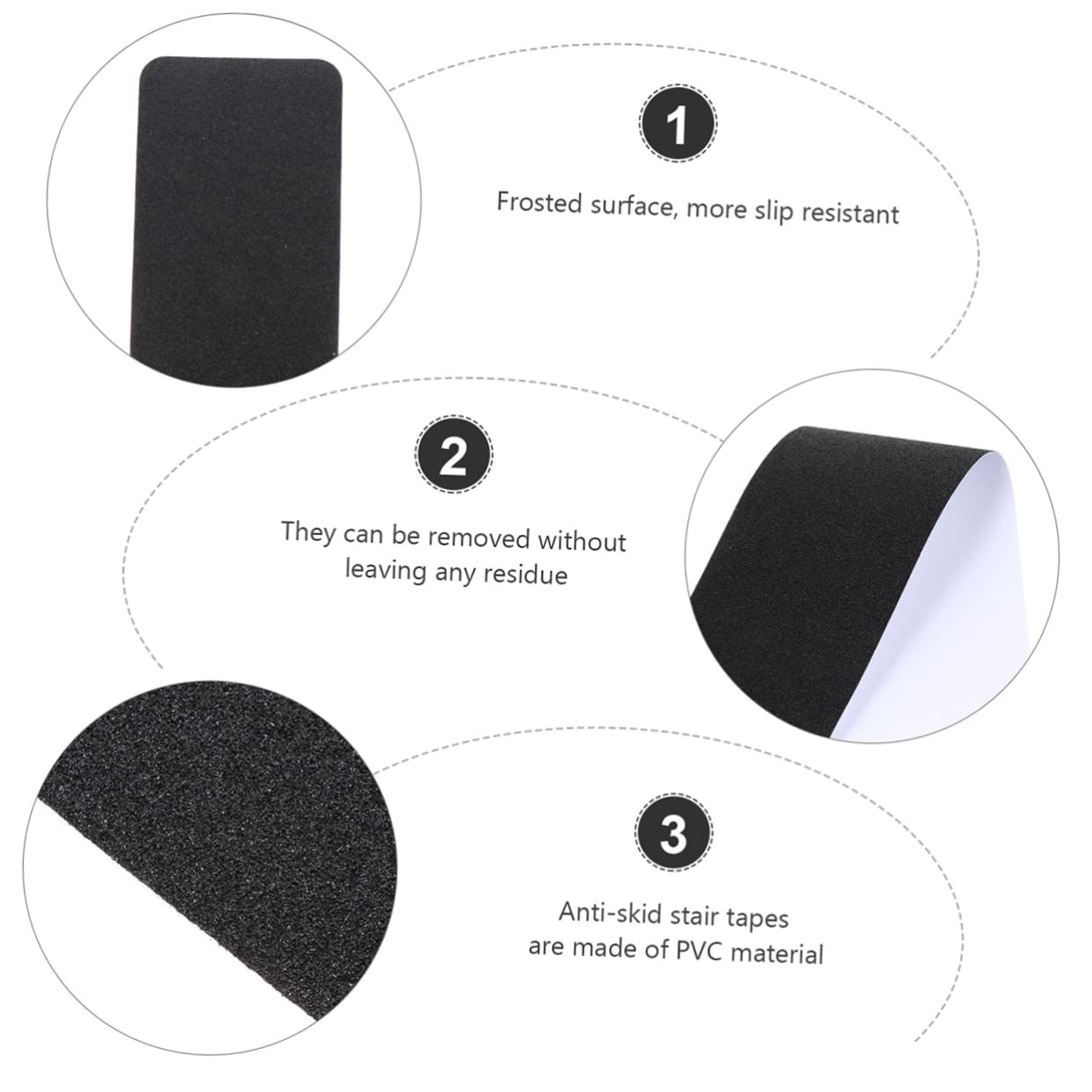 NIYANGLE Set 4 Adesivi Antiscivolo Per Scale - Nastri Giallo/Nero Adesivi Di Sicurezza Per Pavimenti - Foto 8